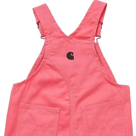NWT Carhartt Little Girls Loose Fit Canvas Shortall Overall - Picture 4 of 4